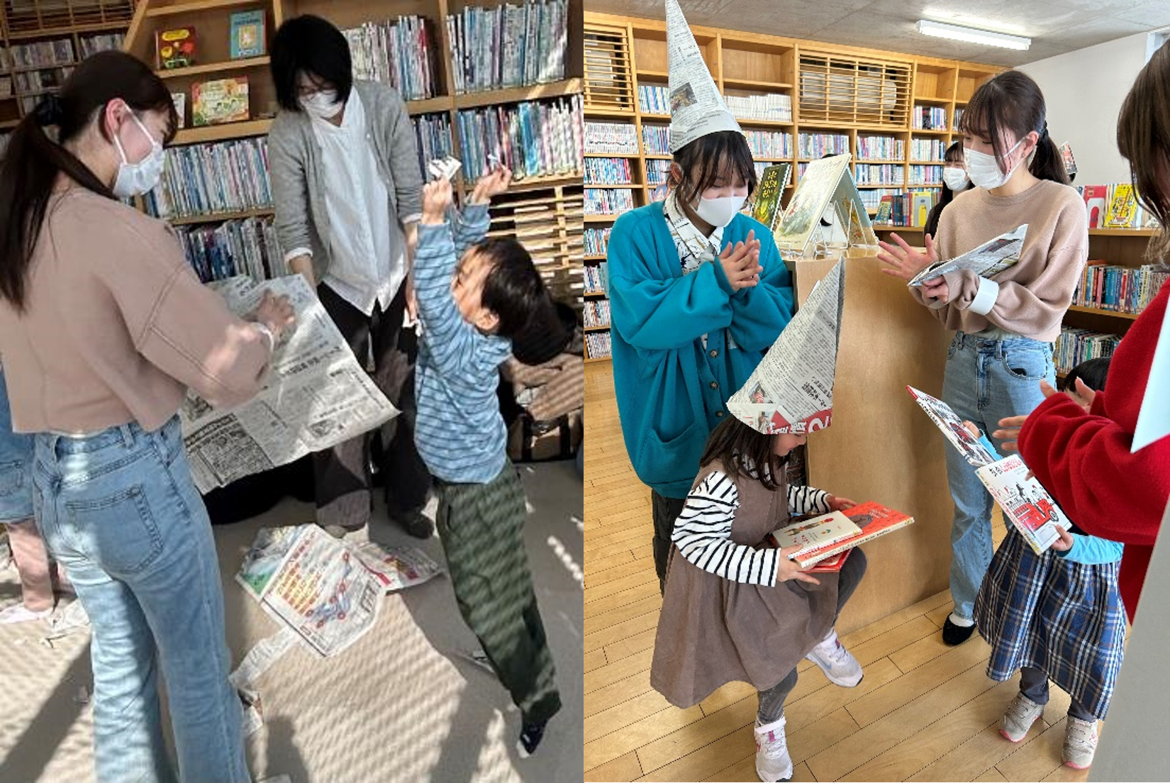 子ども学科ゼミナール活動紹介「仲本ゼミの学生が仲町図書館でワークショップ開催♪」